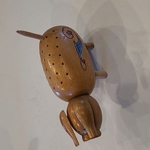 Vintage Handmade Wood Pig